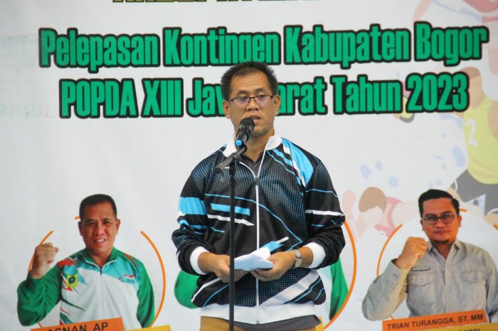 Lepas Atlet Popda Jabar 2023, Kadispora Kabupaten Bogor Optimis Capai Hasil Maksimal