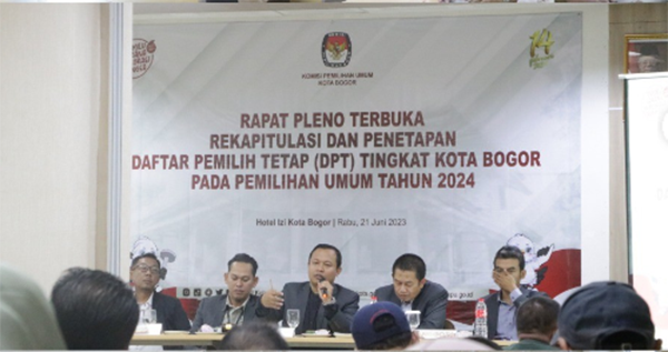 Pemilu 2024, KPU Kota Bogor Resmi Tetapkan 800.181 DPT