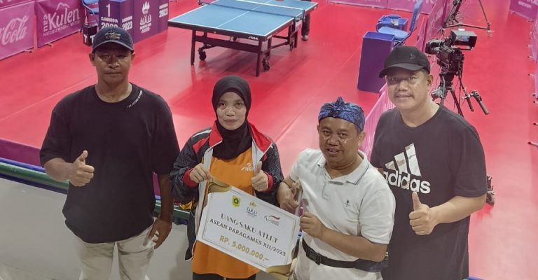 Atlet Tenis Meja NPCI Kabupaten Bogor Sumbang Emas di Asean Para Games Kamboja 2023