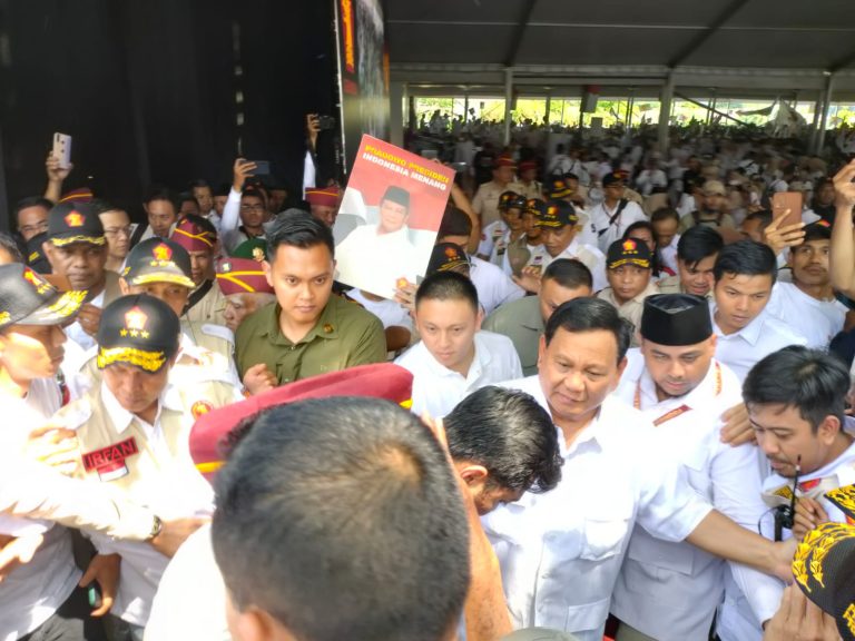 Ribuan Kader Partai Gerindra Sambut Prabowo Subianto di Kota Bogor
