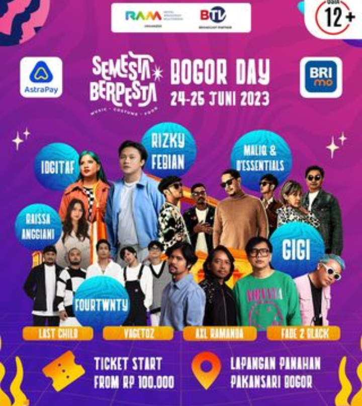 Catat Tanggalnya! Semesta Berpesta Bogor, Festival Musik, Kuliner, dan Fashion