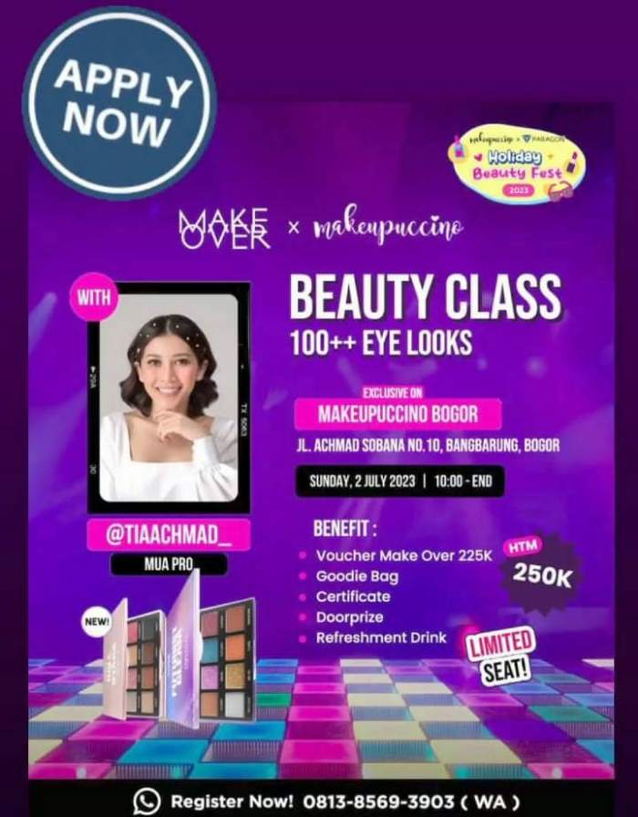 Catat! Beauty Class Malathi Weeding Atire di Makeupuccino Bogor, Belajar Make Up Bersama Ahlinya