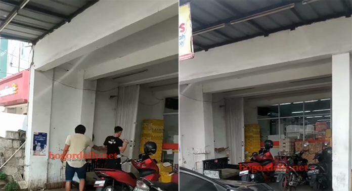 viral tukang parkir minimarket di Gunung Putri Bogor