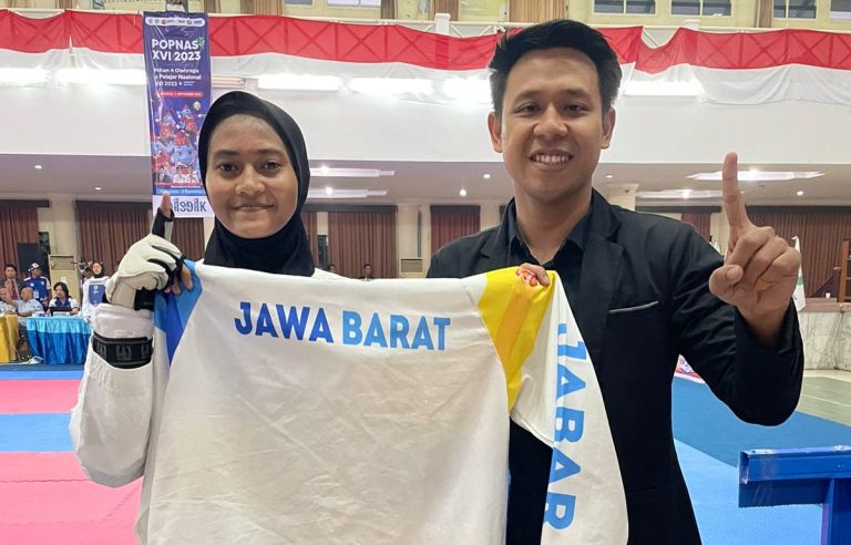Atlet Taekwondo Kabupaten Bogor Raih Emas Pertama Jabar di Popnas 2023