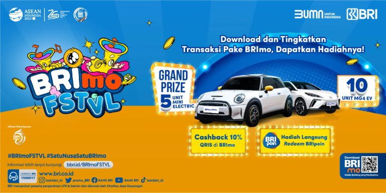 BRImo FSTVL 2023: BRI Sediakan Hadiah Mobil Listrik Keren untuk Nasabah