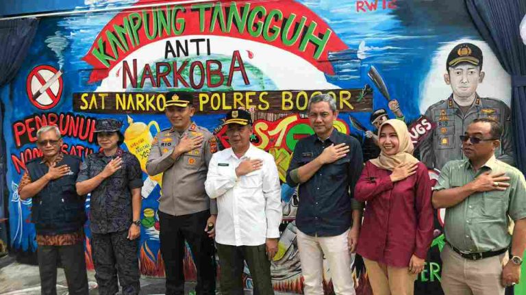 Polres dan Pemkab Bogor Resmikan Kampung Tangguh Anti Narkoba di Kelurahan Nanggewer Cibinong
