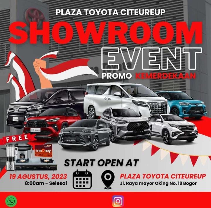 Spesial Bulan Kemerdekaan, Plaza Toyota Citeureup Adakan Showroom Event