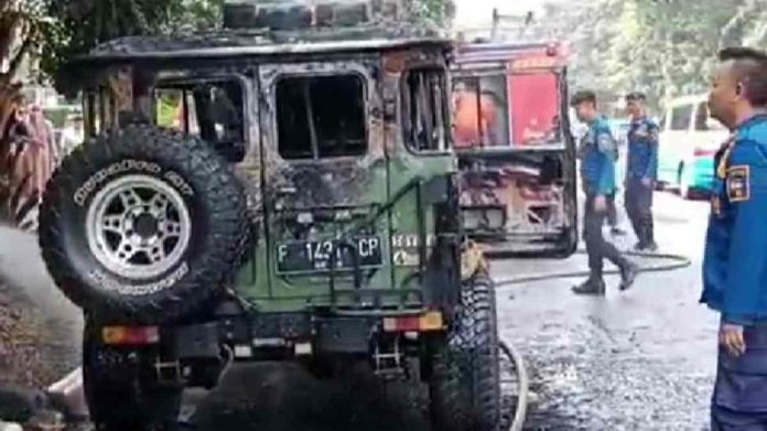 Kesaksian Pemilik Mobil Jeep yang Terbakar di Depan Plaza Telkom Bogor