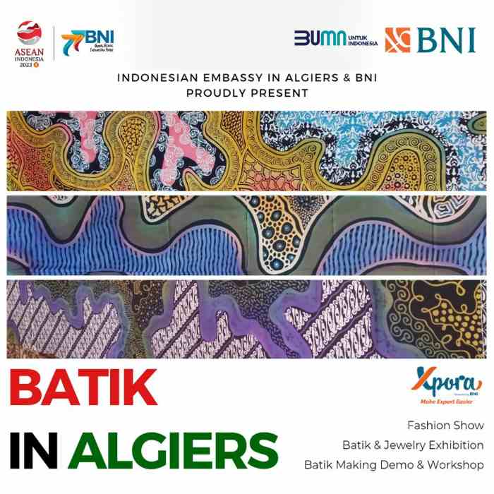 BNI Dukung Batik in Algiers 2023, Dorong Potensi Budaya Indonesia Mendunia