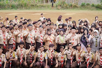 Pramuka Kota Bogor Lakukan Pengabdian Nyata di Perkemahan Wirakarya 2023