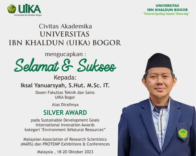 Dosen UIKA Raih Silver Award di International Innovation Awards 2023