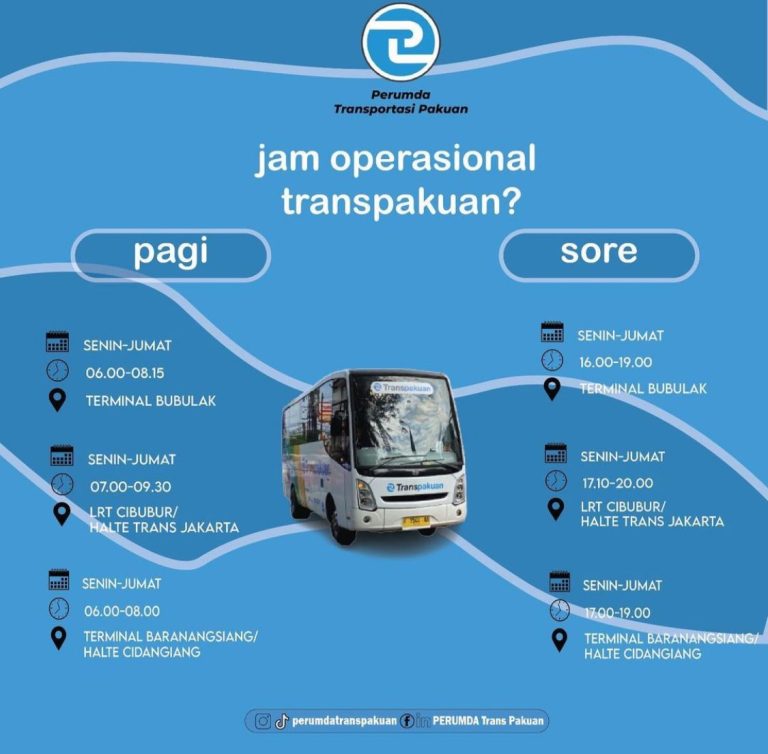Jam Operasional Bus Feeder LRT Transpakuan di Cibubur