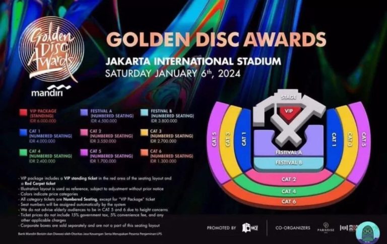 Harga Tiket Golden Disc Awards