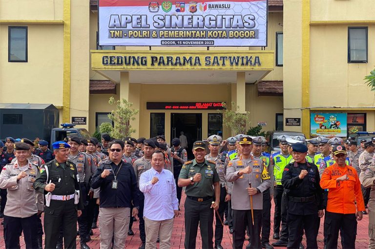 Polresta Bogor Kota Gelar Apel Sinergitas untuk Kesiapan Pemilu 2024