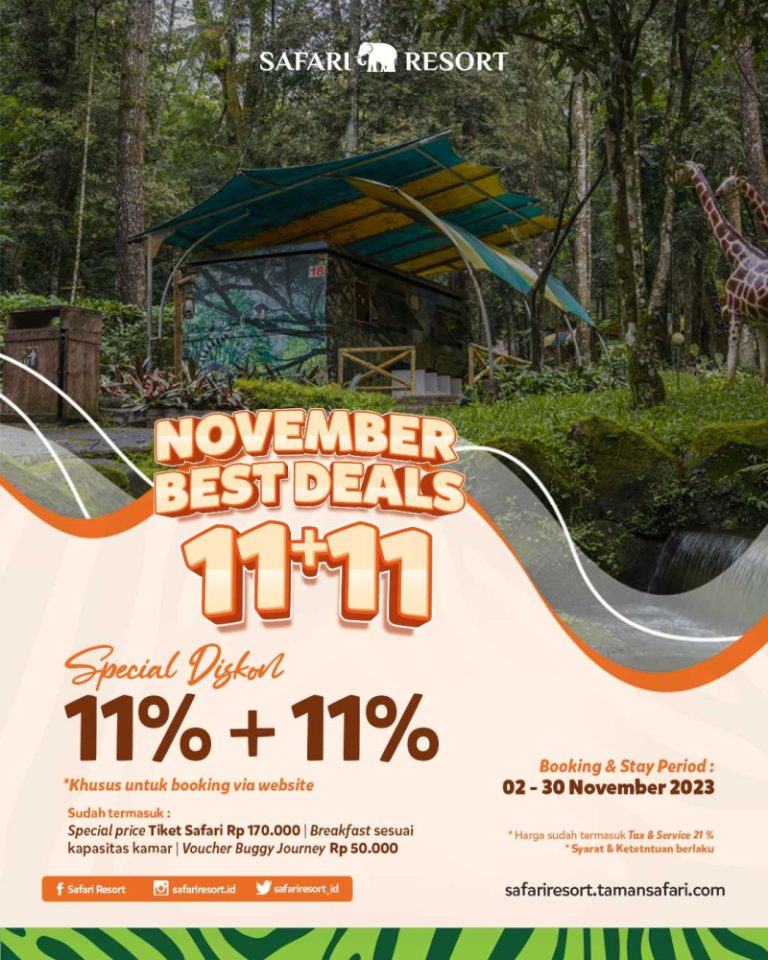 Serbu Promo Spesial 11.11 Best Deal Safari Resort Bogor
