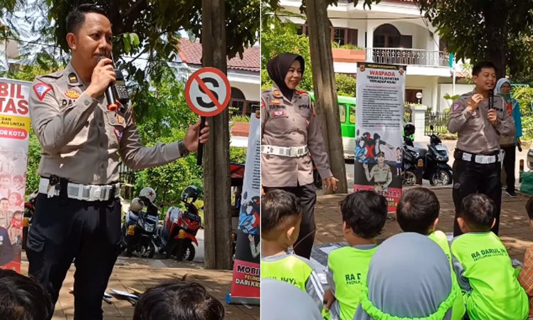 Satlantas Polresta Bogor Kota Edukasi Anak Belajar Tertib Lalu Lintas