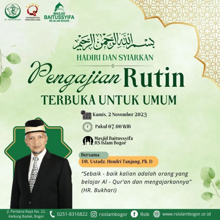 Pengajian Rutin 2 November Umum di RS Islam Bogor