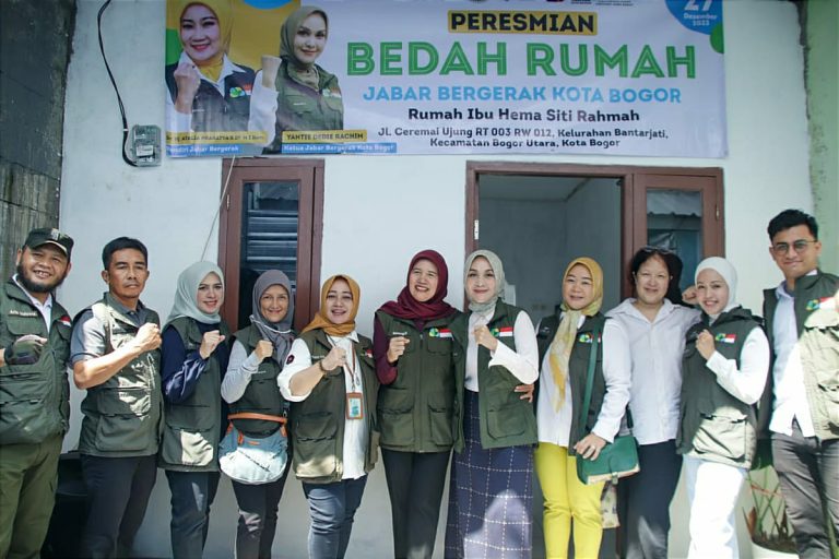 Yantie Rachim Resmikan Program Bedah Rumah Jabar Bergerak di Bantarjati Bogor