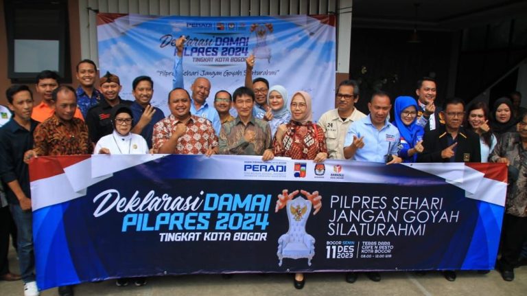 Peradi Kota Bogor Gandeng Wartawan Deklarasi Damai Pilpres 2024