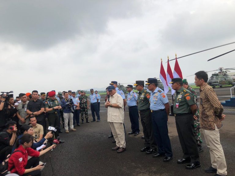 Di Lanud Ats Bogor, Menhan Prabowo Ungkap Perkembangan Pertahanan RI