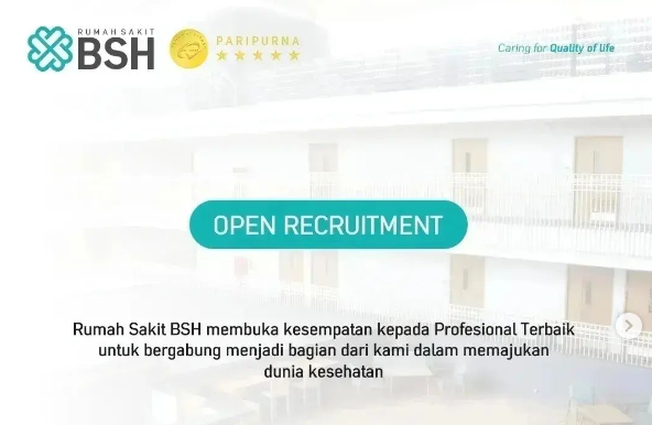 RS BSH Buka Lowongan Kerja untuk Dokter, Cek Kualifikasinya di Sini