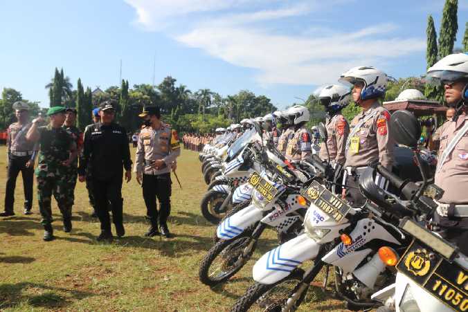 Pemkab Bogor dan Forkopimda Gelar Apel Pasukan Operasi Lilin Lodaya 2023