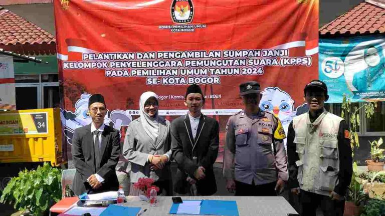 329 Petugas KPPS Kelurahan Sukadamai Kota Bogor Dilantik
