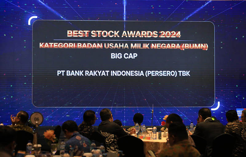 BBRI merih dua penghargaan dari Best Stock Awards 2024 yang diselenggarakan Investortrust dan Infovesta, Kamis, 25 Januari 2024.(Foto: Dok. BRI)
