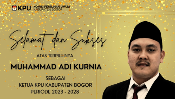 Muhammad Adi Kurnia Resmi Jadi Ketua KPU Kabupaten Bogor Periode 2023-2028 Gantikan Herry Setiawan
