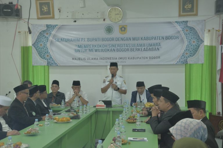 Perkuat Kolaborasi, Pj Bupati Silaturahmi dengan MUI Kabupaten Bogor