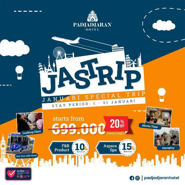 Promo Januari Spesial Padjadjaran Hotel Bogor, Diskon 20% Untuk Jastrip
