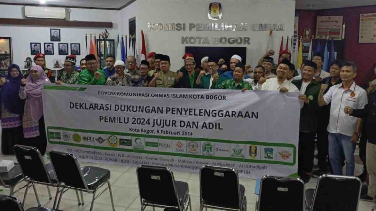 18 Ormas Islam Deklarasi Pemilu Damai di KPU Kota Bogor