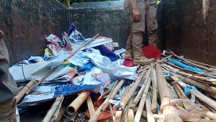 Sampah Alat Peraga Kampanye di Kota Bogor Bakal Didaur Ulang