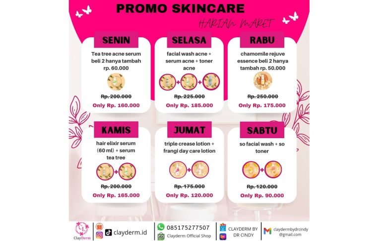 Promo Spesial Skin Care di ClayDerm Aesthetic Clinic Selama Maret 2024