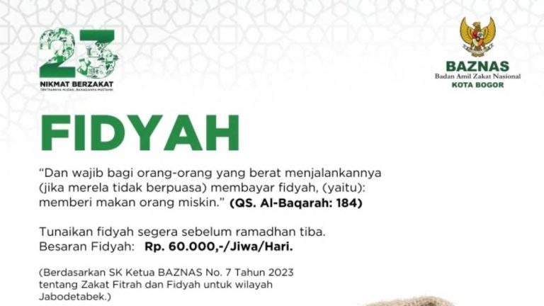 Sebelum Puasa, Yuk Bayar Fidyah di Baznas Kota Bogor!