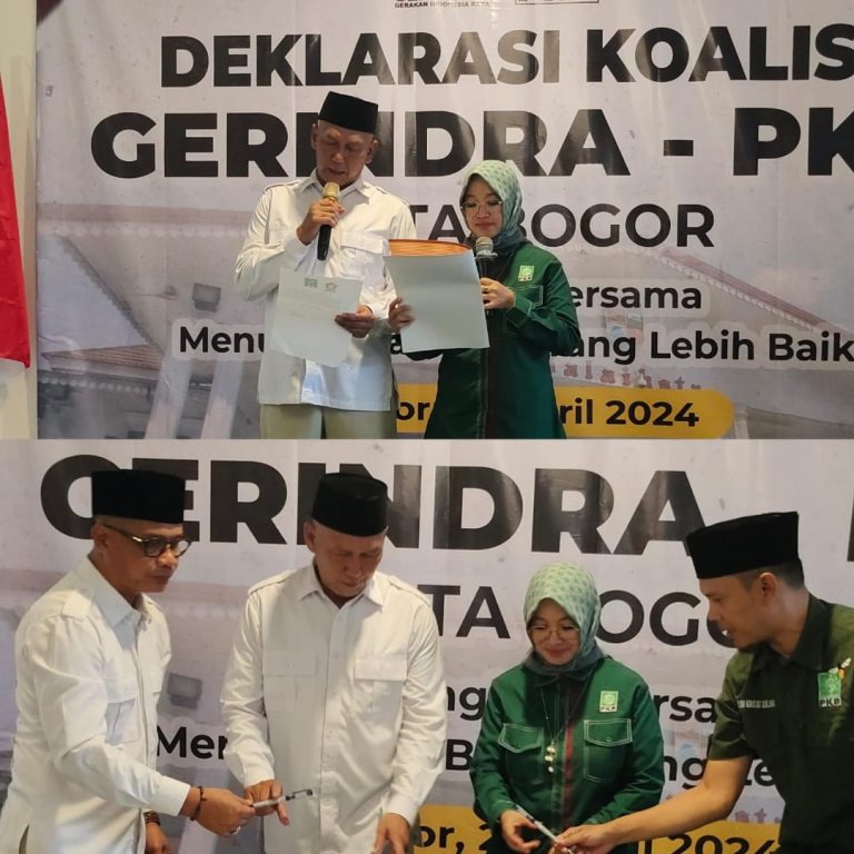 Gerindra – PKB Deklarasi Koalisi Usung Satu Calon Wali Kota Bogor