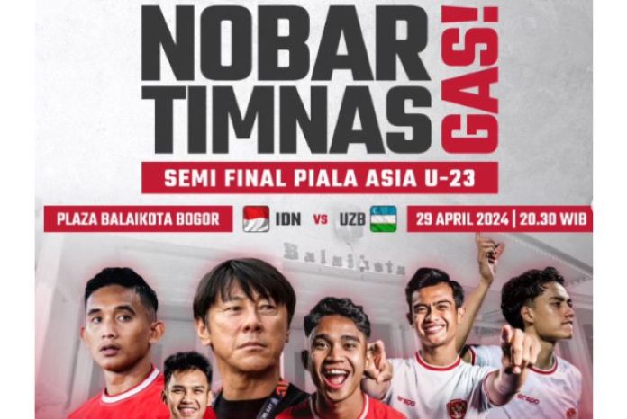 Nobar Indonesia vs Uzbekistan Bogor