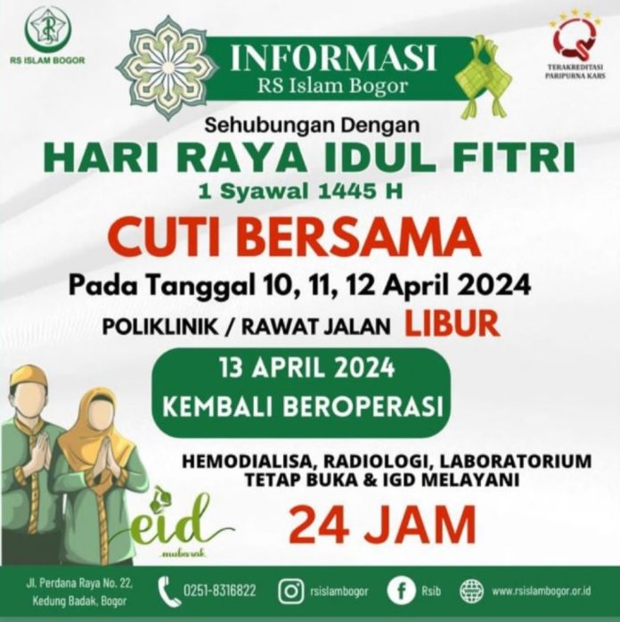 Jadwal Poliklinik RS Islam Bogor