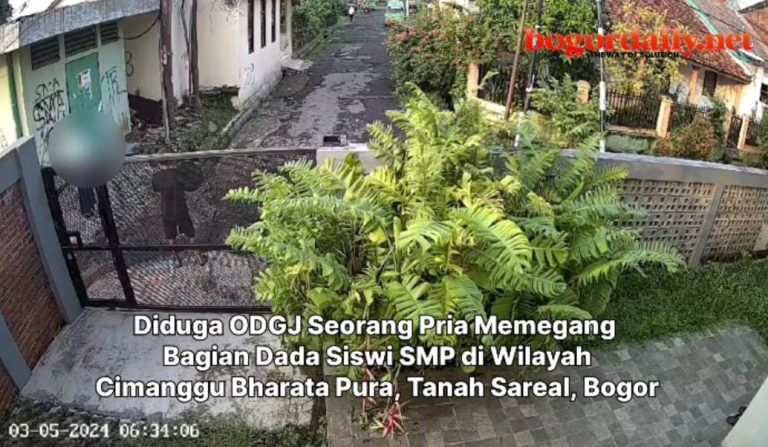 Viral, Pria Diduga ODGJ Pegang Dada Siswi SMP di Cimanggu Bogor