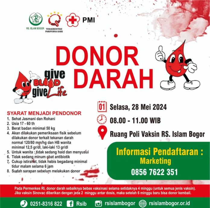 Rumah Sakit Islam Bogor donor darah