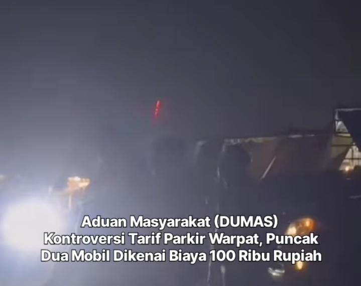 Pungutan Liar di Warpat Puncak, Satu Mobil Ditarif Rp50 Ribu