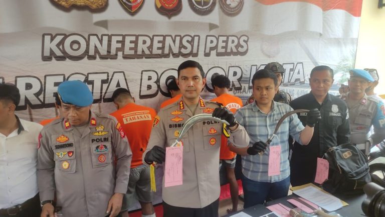 Polresta Bogor Kota Tangkap Tiga Pelaku Tawuran, Dua Positif Gunakan Sabu-sabu