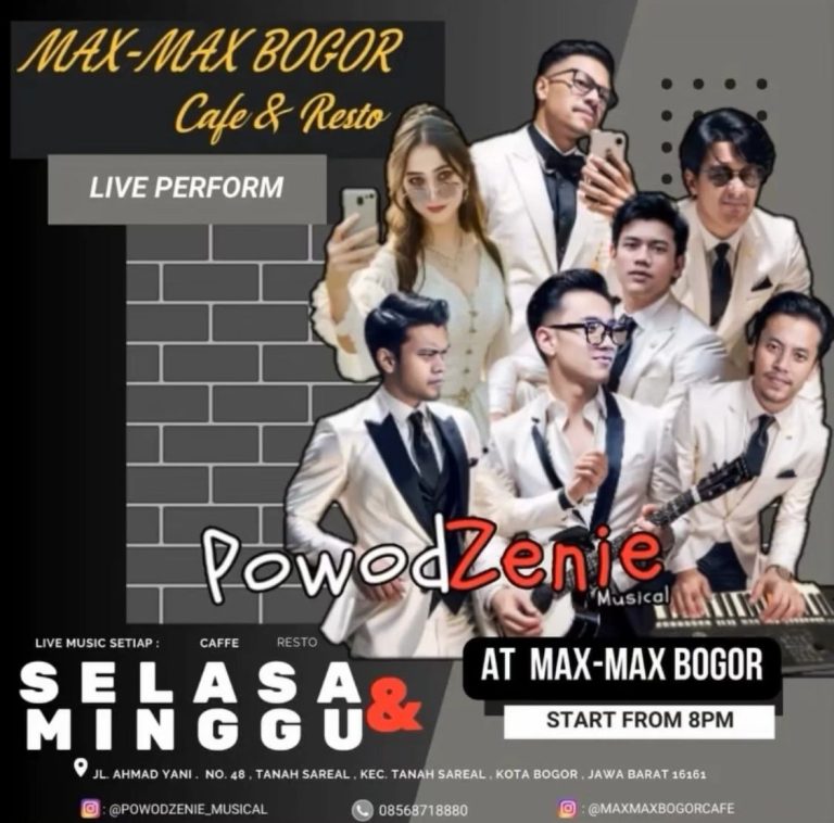 Nikmati Live Music Powod Zenie di Max-Max Bogor Cafe & Resto