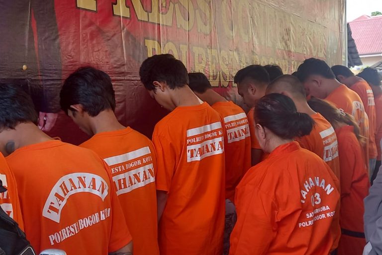 Operasi Narkoba Polresta Bogor Kota: 26 Tersangka Ditangkap, Sabu dan Ganja Disita