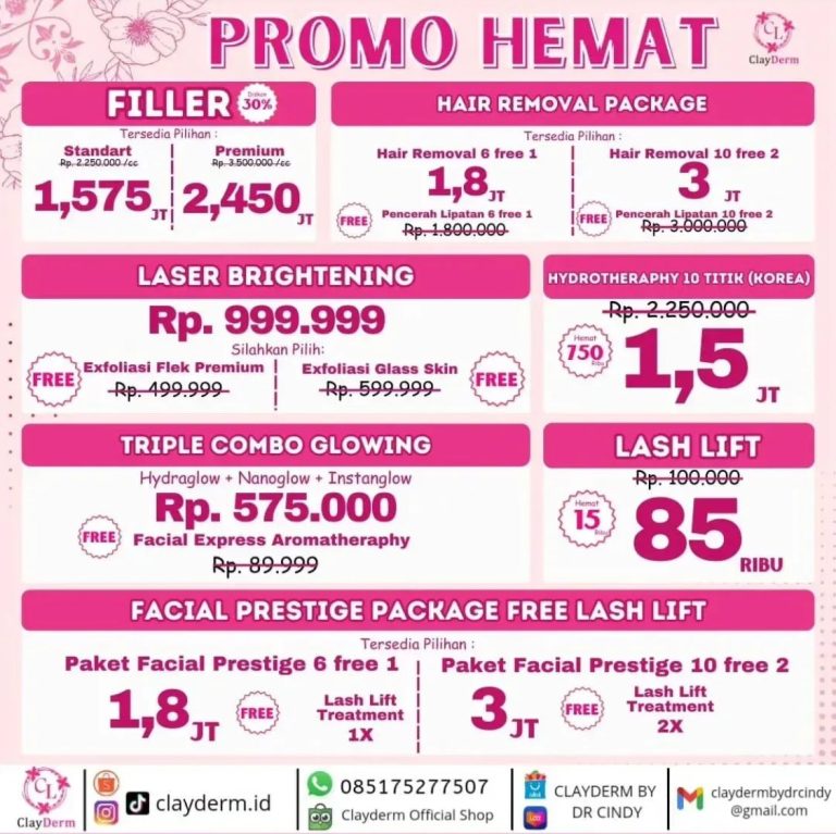 ClayDerm Aesthetic Clinic Hadirkan Paket Promo Hemat untuk Berbagai Treatment Kecantikan