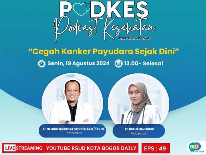 RSUD Kota Bogor Gelar Podcast Cegah Kanker Payudara, Simak Jadwalnya