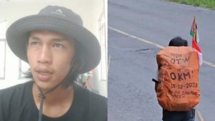 Penuhi Nazar, Jhon Yahya Jalan Kaki dari Bogor ke Aceh