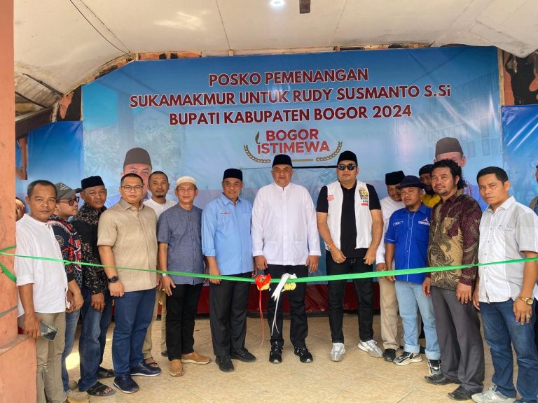 Rudy Susmanto Resmikan Posko Pemenangan di Kecamatan Sukamakmur