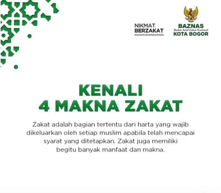 Empat Makna Zakat Menurut Baznas Kota Bogor, Yuk Simak