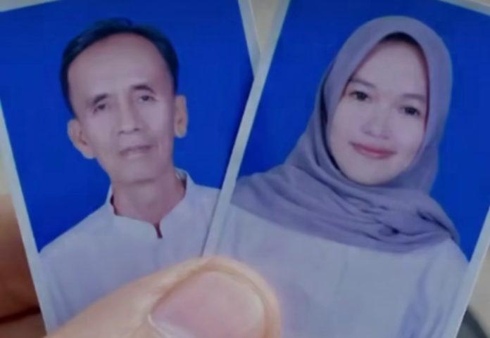 Karman dan Yuniara, pasangan yang menikah beda usia 41 tahun dan viral di TikTok. (Tiktok @missyouniarr)